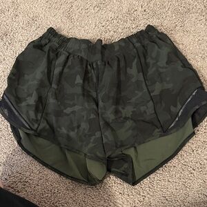 lululemon athletica Green Camouflage Athletic Shorts